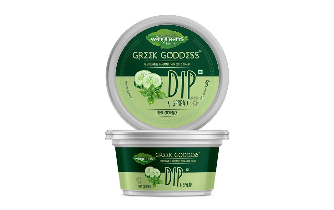 Wingreens Farms Greek Goddess Dip & Spread Mint Cucumber   Cup  150 grams